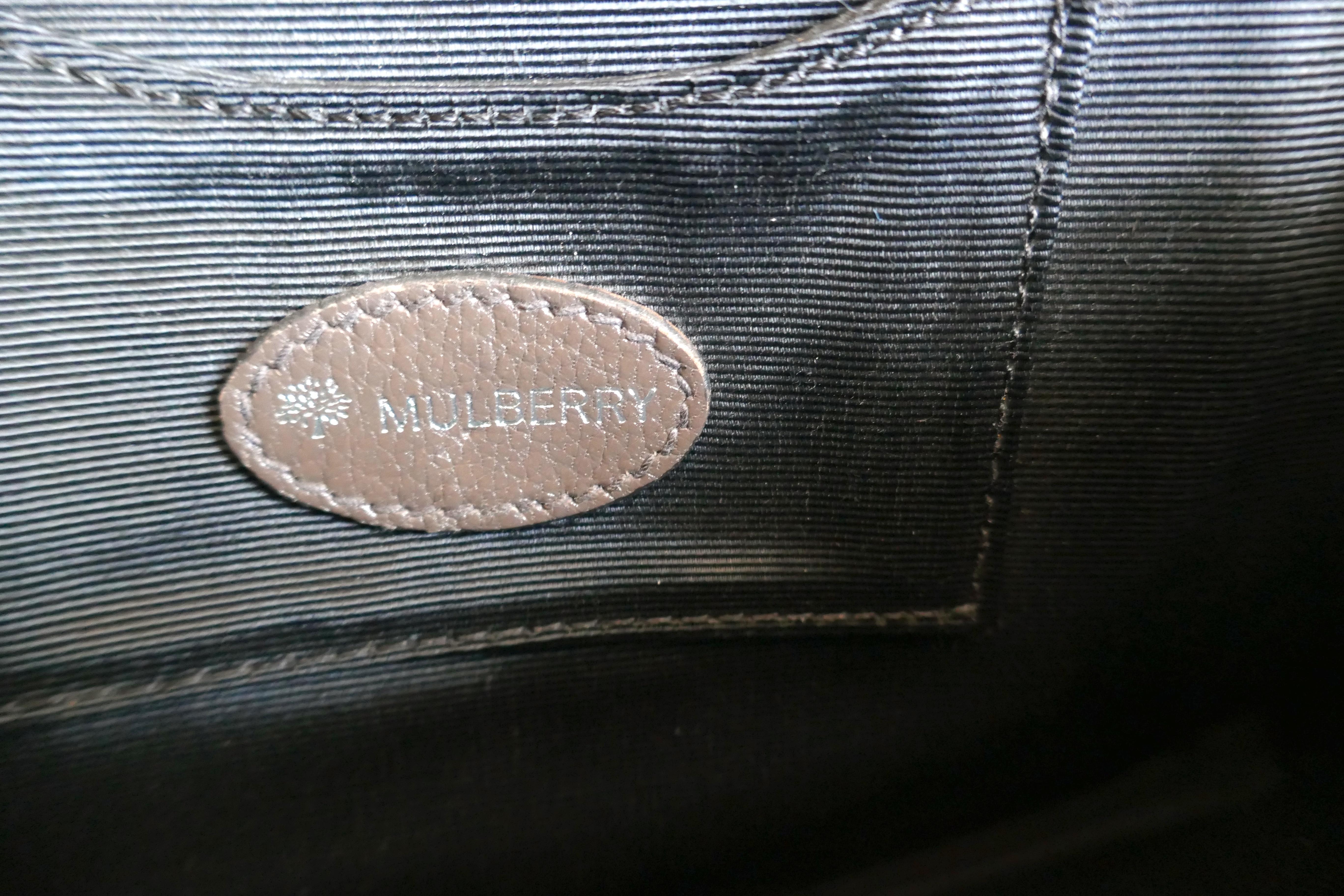 Mulberry - Pochette en cuir naturel marron Pour femmes en vente