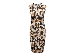 Vestido sin mangas con estampado geométrico marrón y multicolor Givenchy Talla US M