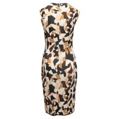 Abito senza maniche con stampa geometrica Givenchy marrone e multicolore, taglia M. I.
