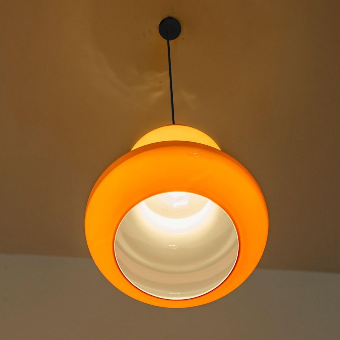 Brown Murano Glass Pendant Light by Massimo Vignelli for Vistosi, 1960 For Sale 3