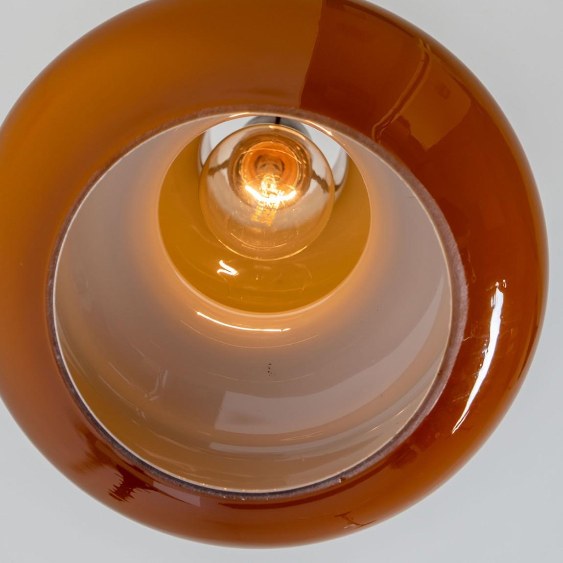 Brown Murano Glass Pendant Light by Massimo Vignelli for Vistosi, 1960 For Sale 4