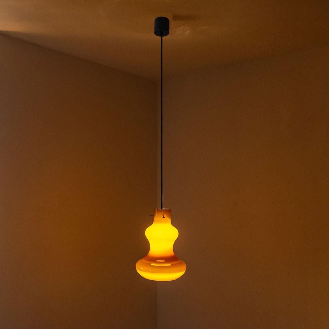 Brown Murano Glass Pendant Light by Massimo Vignelli for Vistosi, 1960 For Sale 5