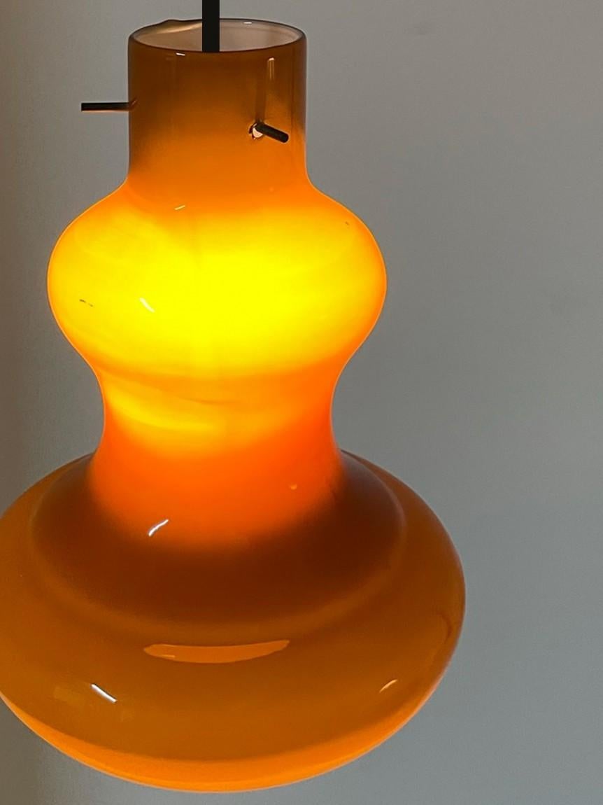 Brown Murano Glass Pendant Light by Massimo Vignelli for Vistosi, 1960 For Sale 2