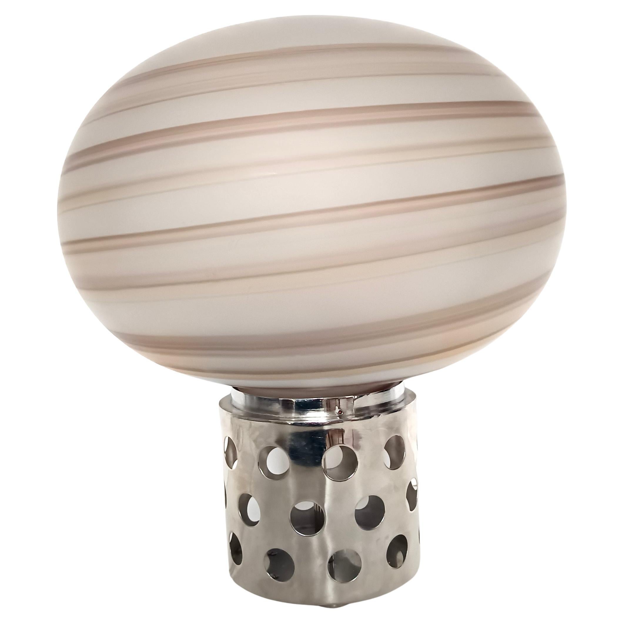 Brown Murano Glass Table Lamp by Sabattini and Diaz de Santillana for VeArt