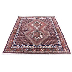 Brown Persian Ardabil Pure Wool Hand Knotted Oriental Rug