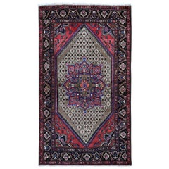 Brown Persian Serab Hand Knotted Oriental Rug