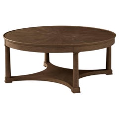 Brown Oak Runder Couchtisch