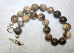 Brown Opal Beaded Necklace