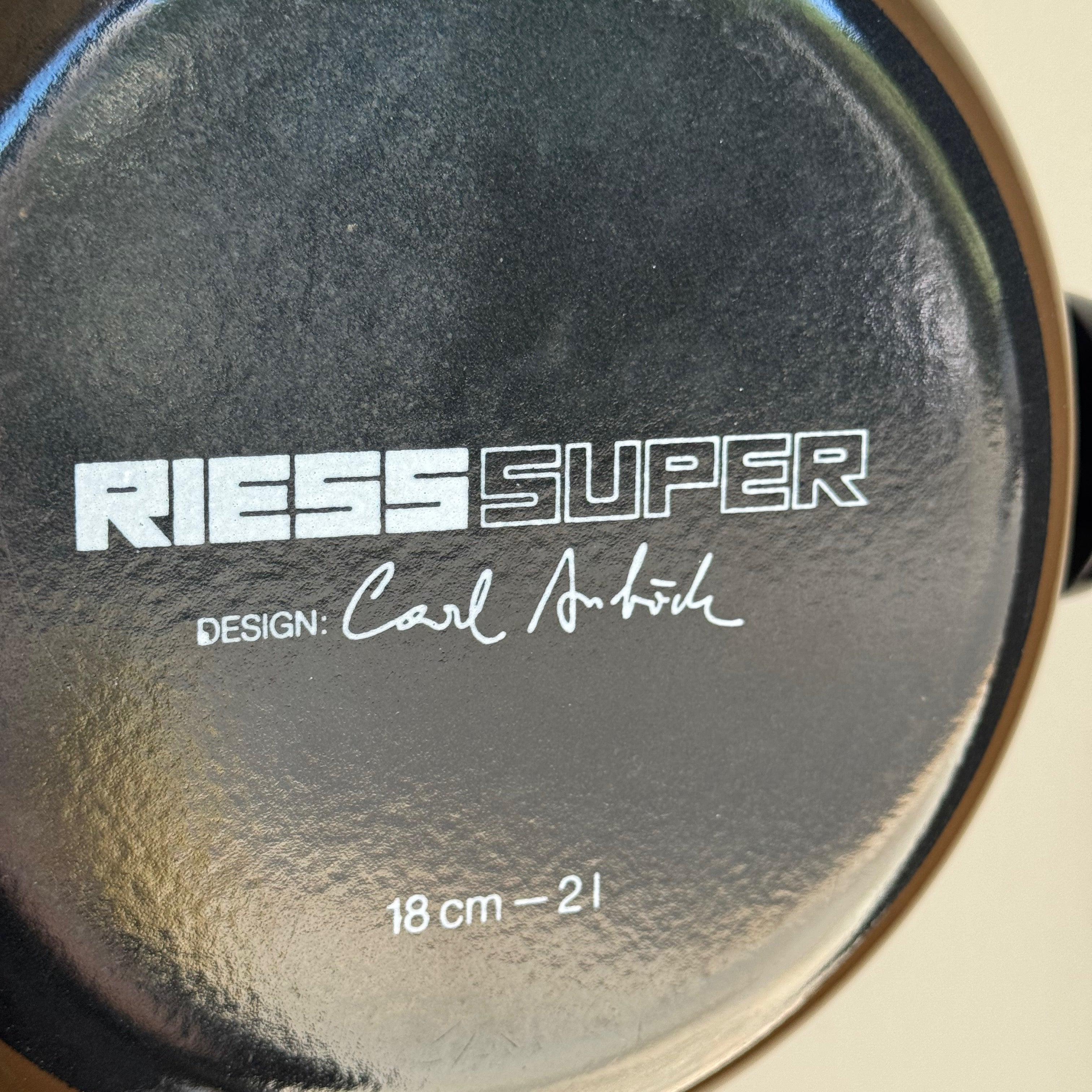 Braun-orangefarbener Emailletopf Carl Auböck III Riess, 1970er Jahre (Österreichisch) im Angebot