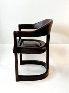 Brown Ostrich Leather “Onassis” Chair by Karl Springer