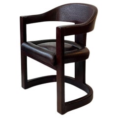 Brown Ostrich Leather “Onassis” Chair by Karl Springer