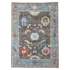 Brown Oushak Area Rug