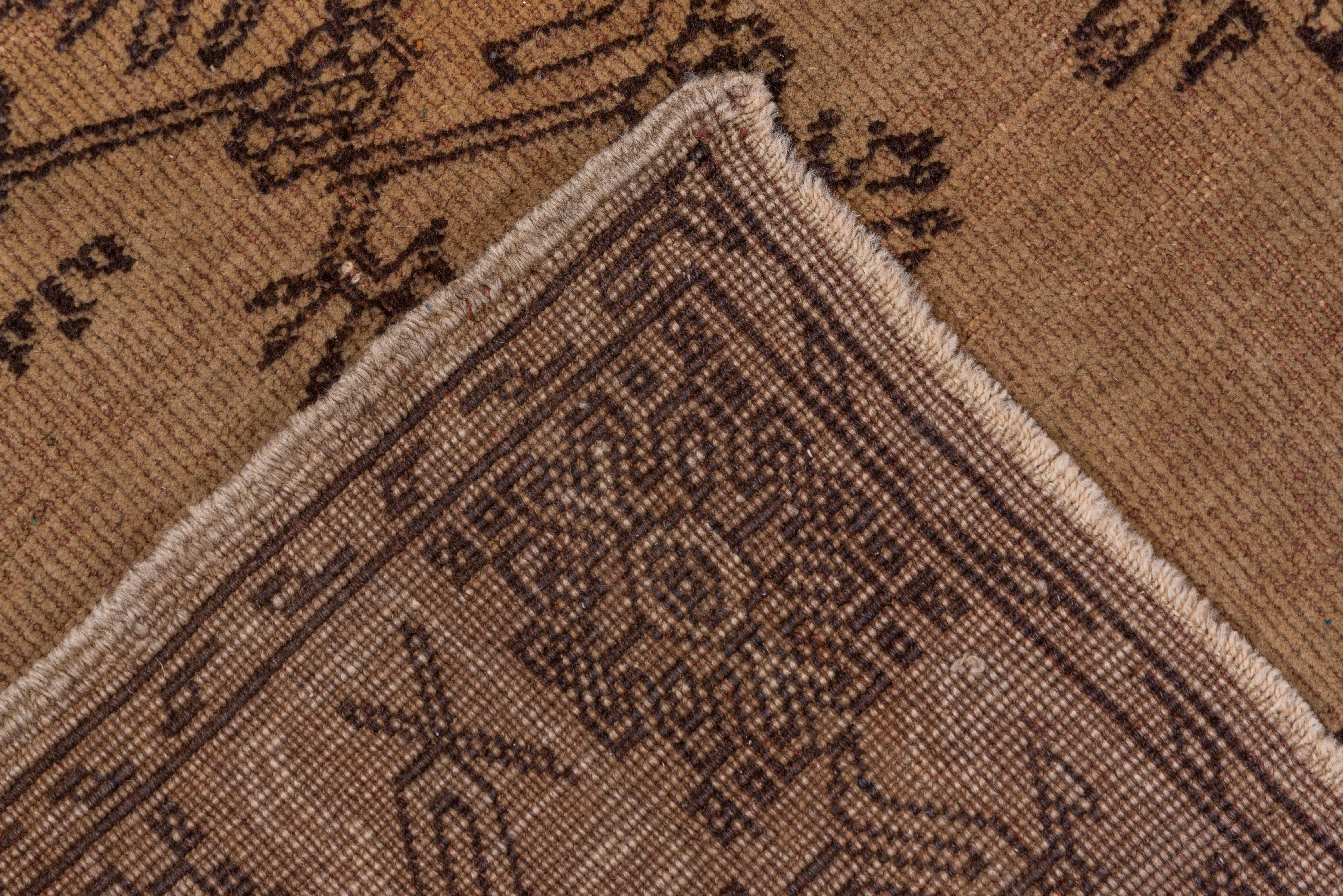 Mid-20th Century Brown Oushak Runner, circa 1940s For Sale