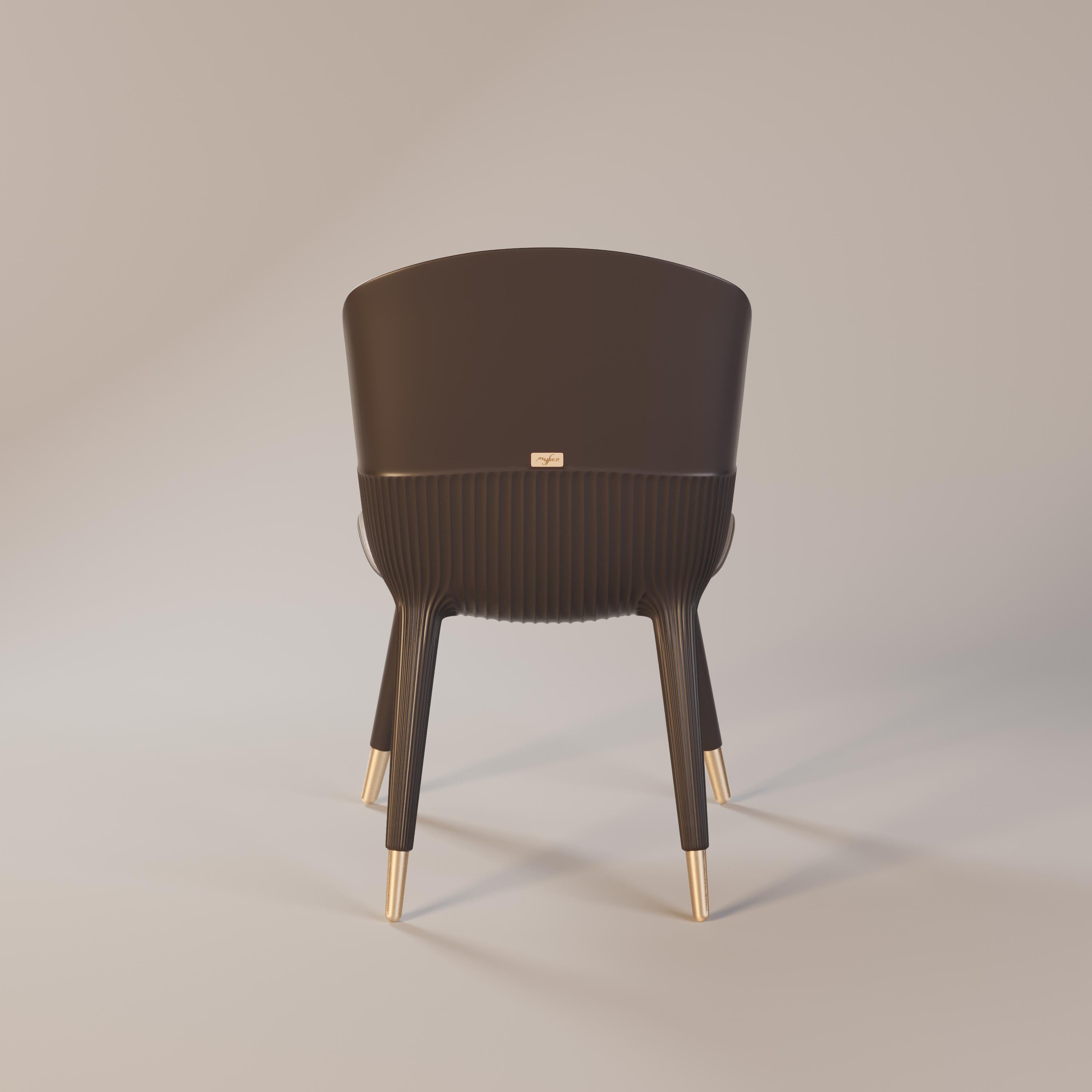Chaise de salle à manger Eleanor 

La chaise de salle à manger Eleanor séduit par ses courbes fluides et ses silhouettes raffinées. Il combine des lignes élégantes avec des textures sophistiquées et des détails métalliques en acier inoxydable,