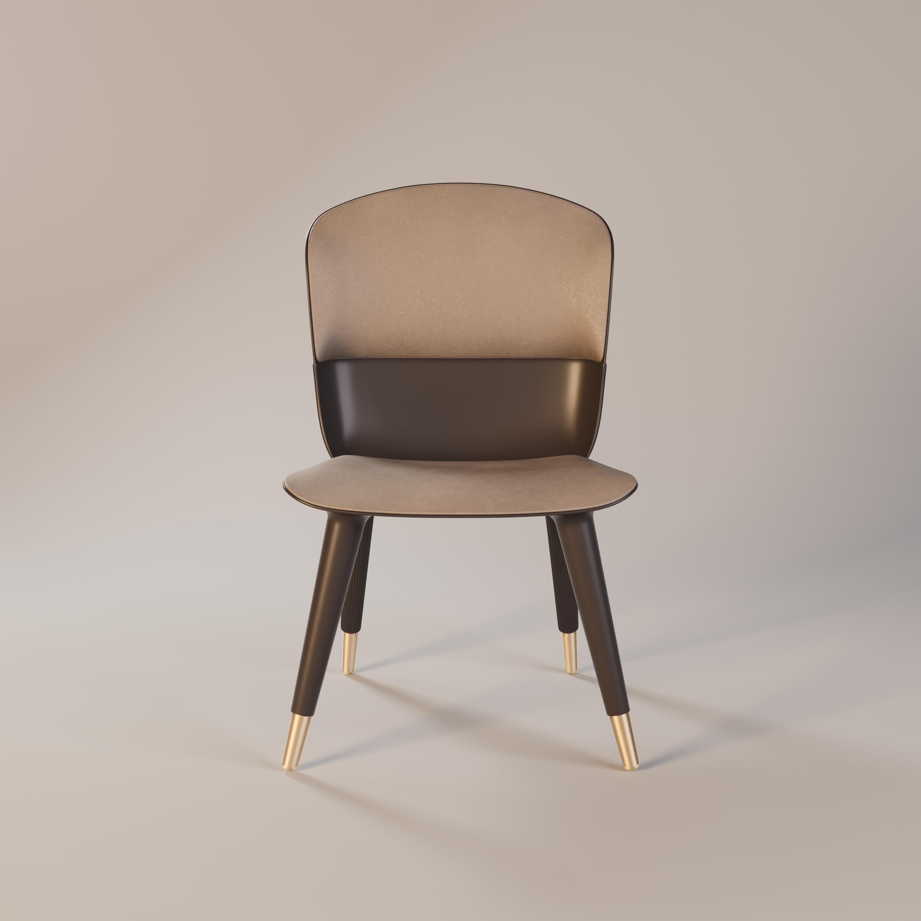 Chaise de salle à manger d'extérieur avec revêtement en cuir Brown Neuf - En vente à Santo Tirso, PT