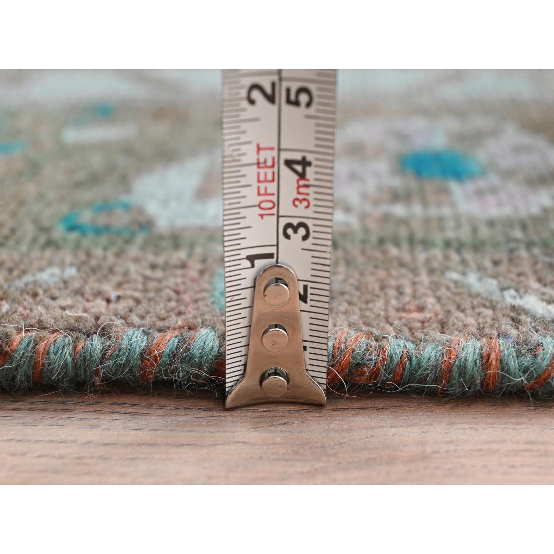 Tapis persan Bibikabad vintage marron surteint en pure laine pure nouée à la main Bon état - En vente à Carlstadt, NJ