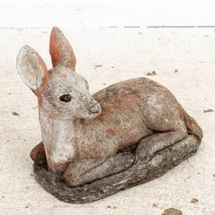 Brown Painted Doe or Deer Garden Ornament