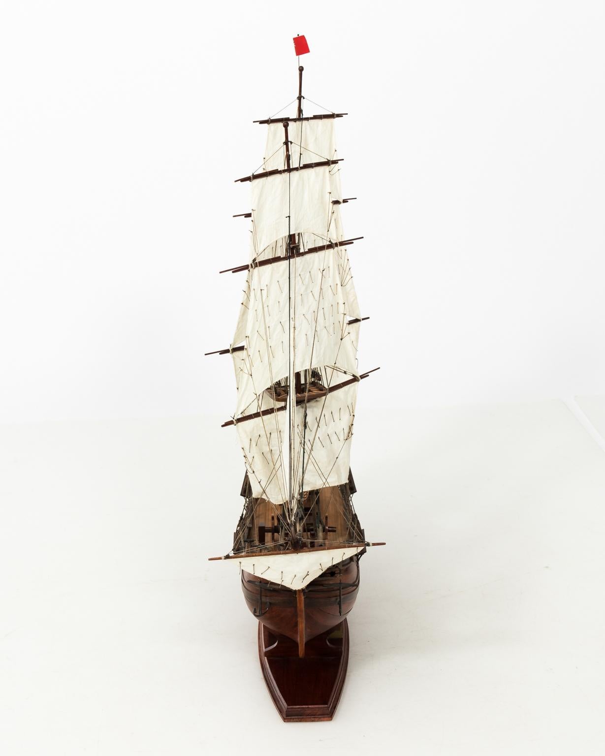 Brown Painted Naval Ship Model 8