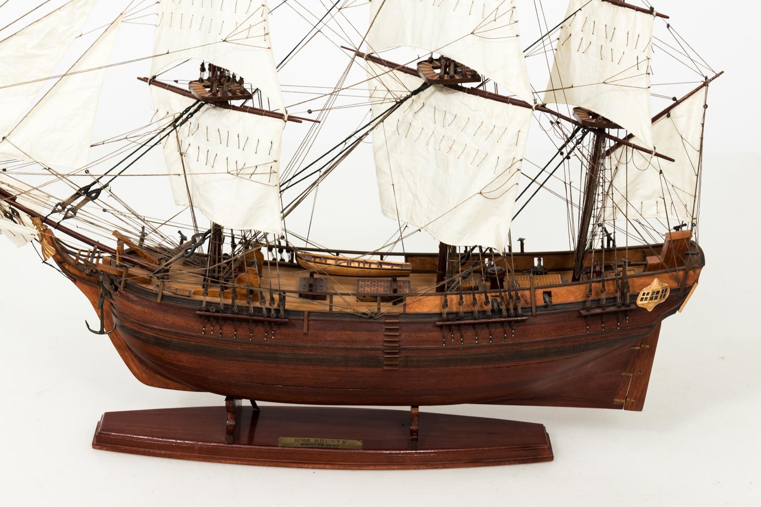 Brown Painted Naval Ship Model In Good Condition In Stamford, CT