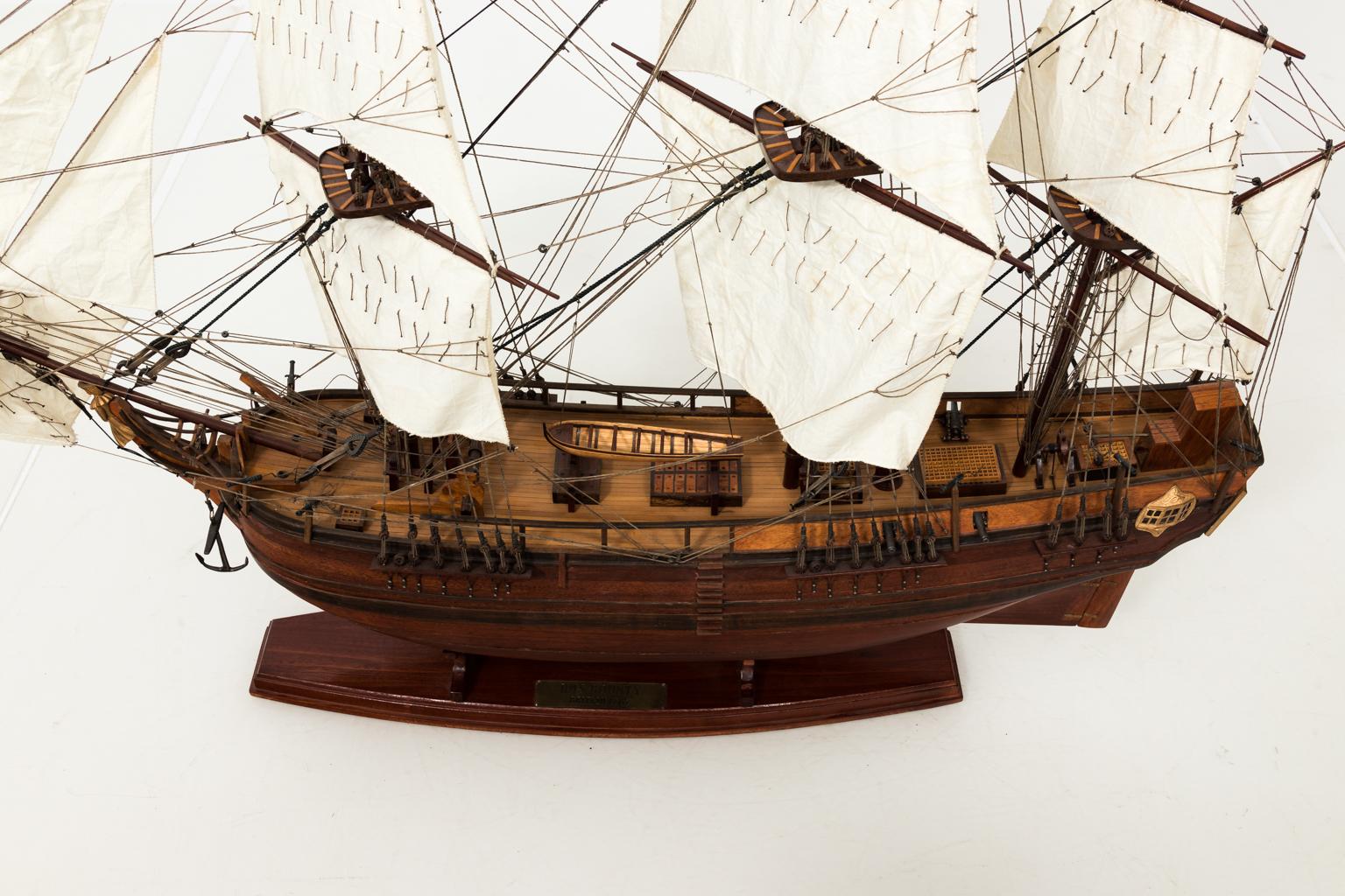 Brown Painted Naval Ship Model 1