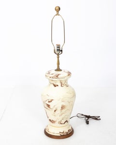 Brown Painted Vase Shaped Table Lamp