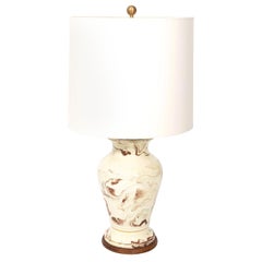 Brown Painted Vase Shaped Table Lamp
