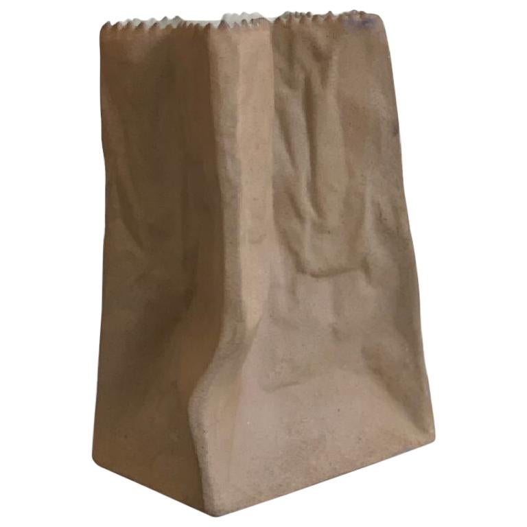 Brown Paper Bag Porcelain Vase by Tapio Wirkkala Rosenthal Studio Line Germany