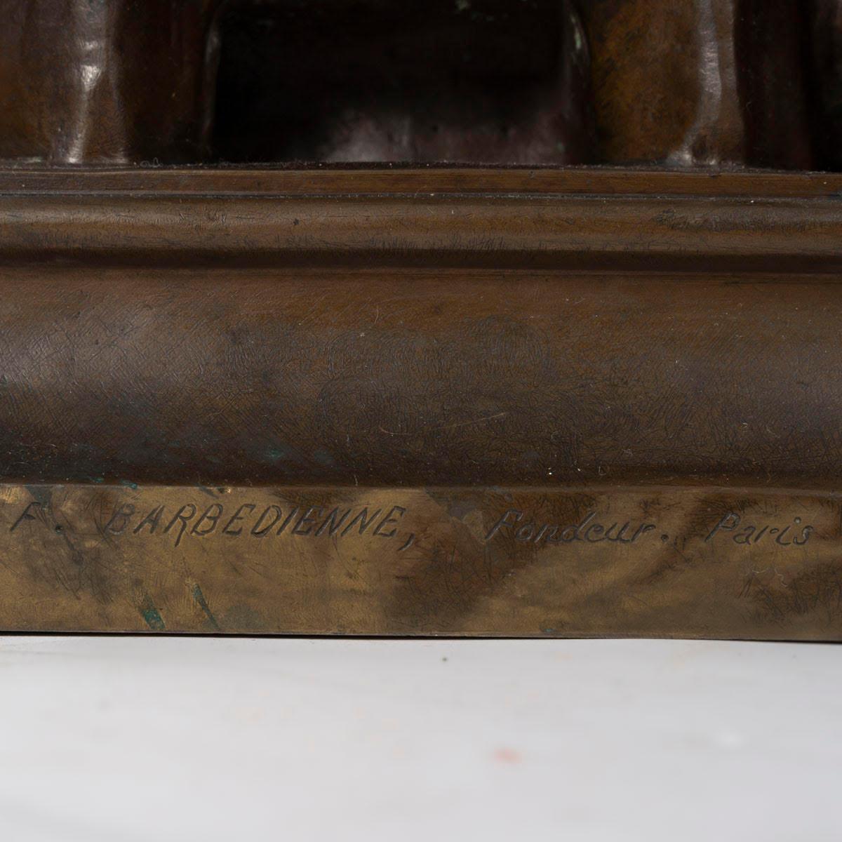 Sculture in bronzo con patina marrone di Eugène Antoine Aizelin, periodo Napoleone III. in vendita 3
