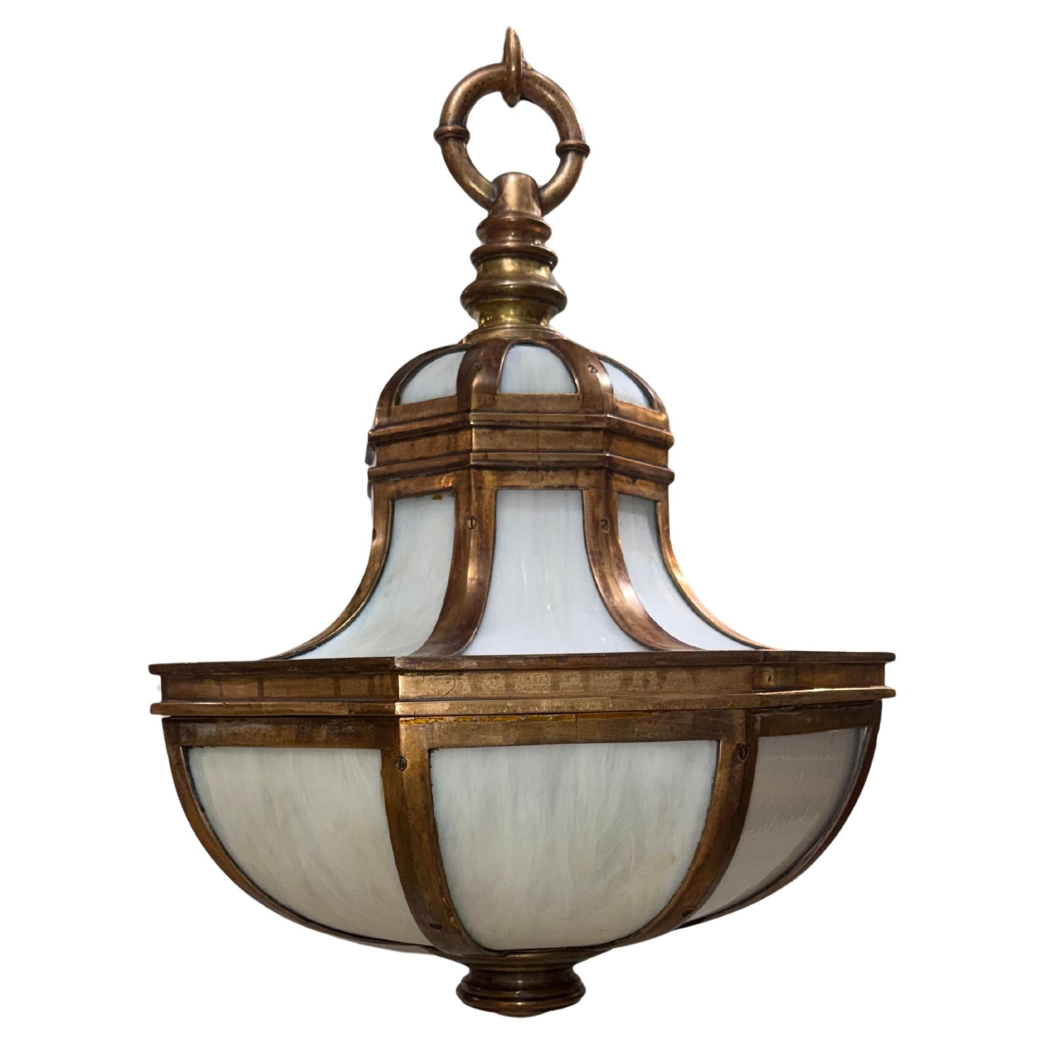 1900 Brown Patinated Caldwell Pendant For Sale