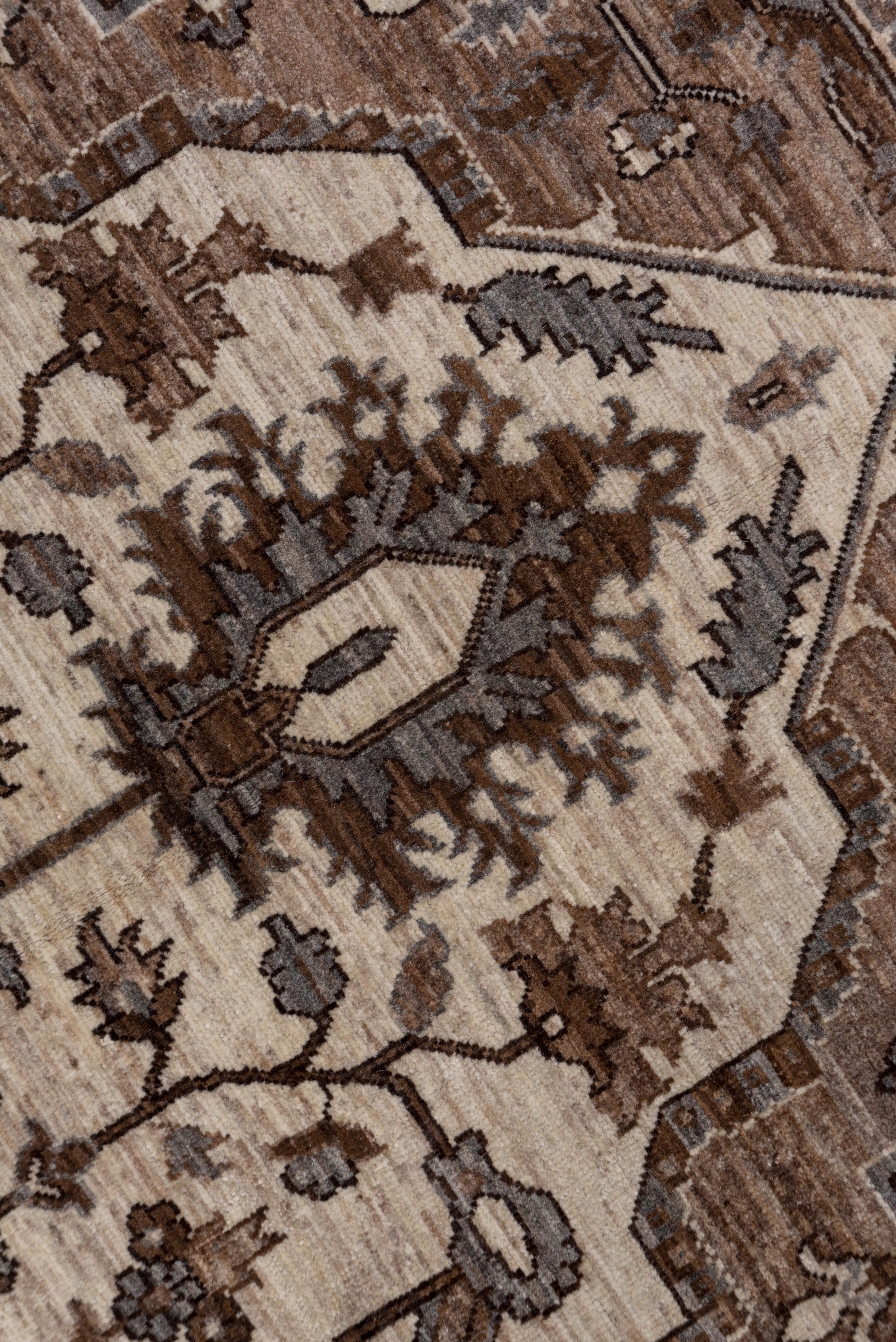 20th Century Brown Persian Heriz Carpet For Sale