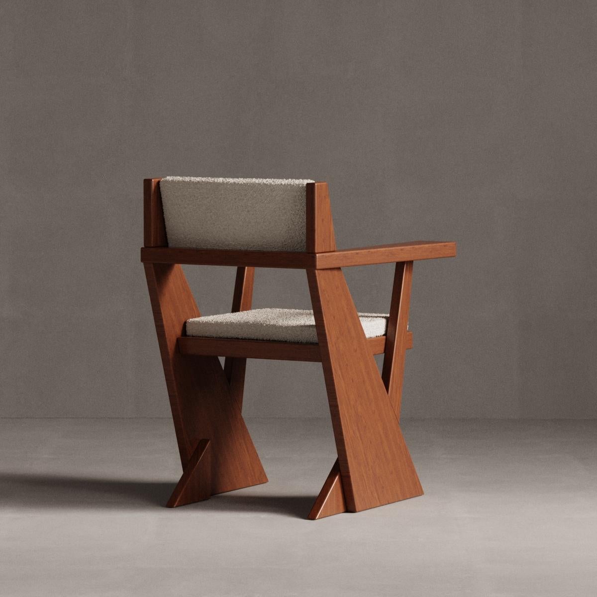 Upholstery Brown Pierre Chair by Plyus Furniture For Sale