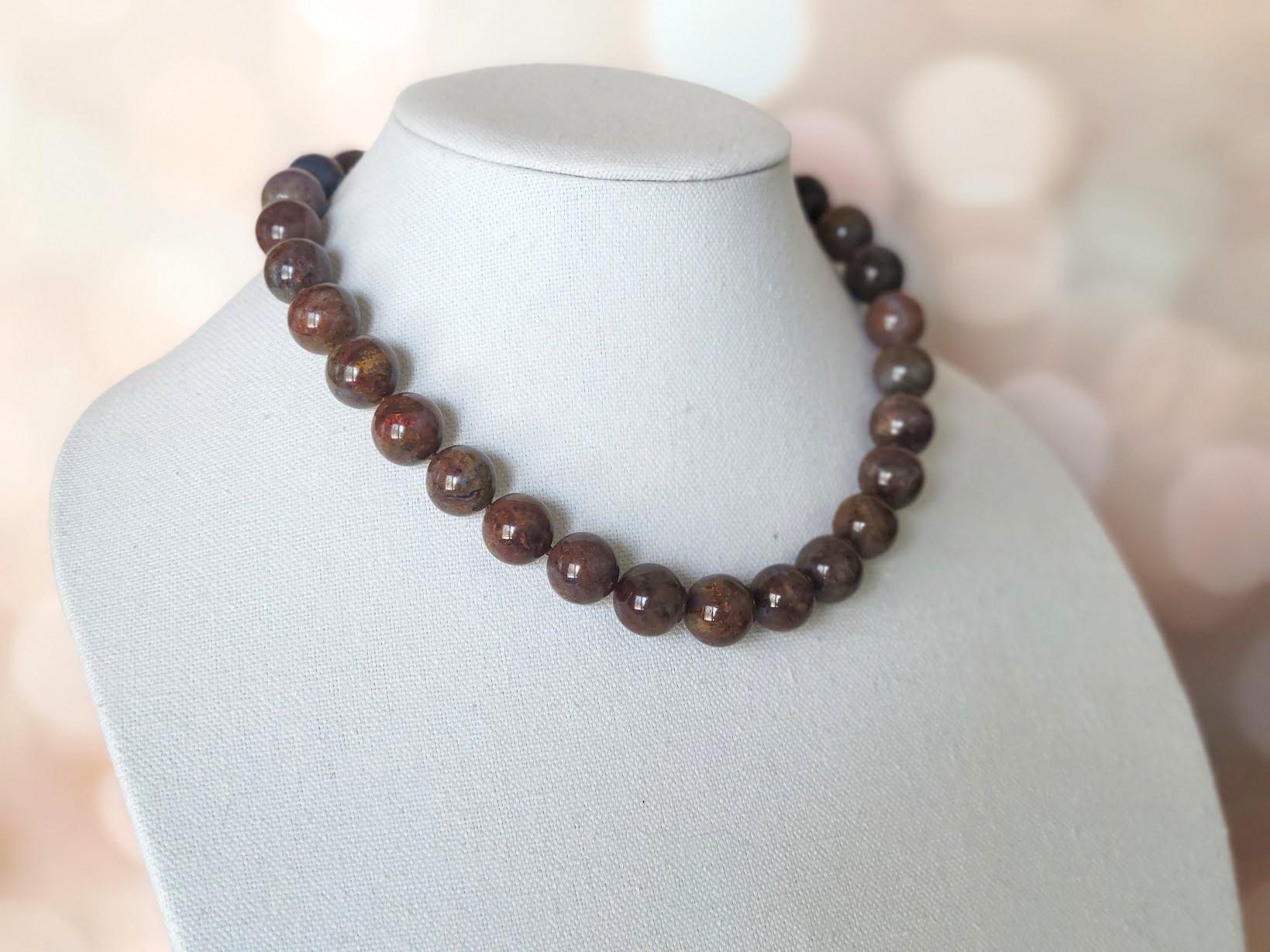 Brown Pietersite Knotted Necklace For Sale 4