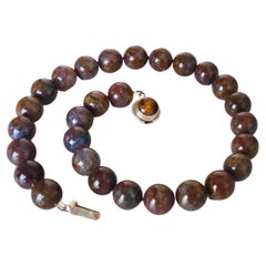 Brown Pietersite Knotted Necklace