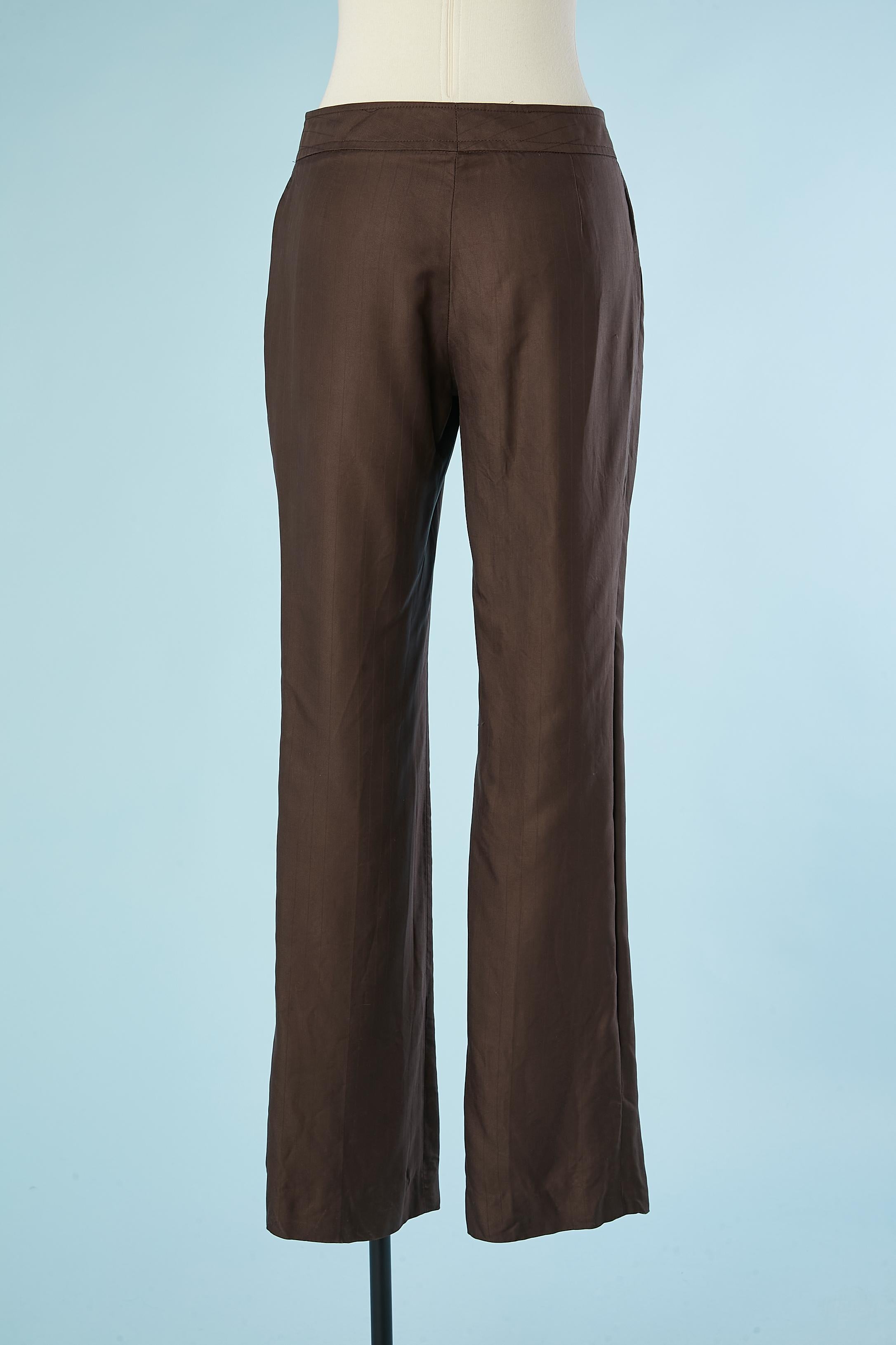 Women's Brown pin-striped silk pant Gucci  For Sale