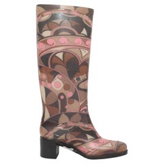 Louis Vuitton Women's 36 Black Rubber Rainboots Tall Rain Boots 111lv9 For  Sale at 1stDibs