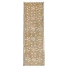 Traves de Mesa Turco Vintage Marrón y Rosa 3'2" x 9'2