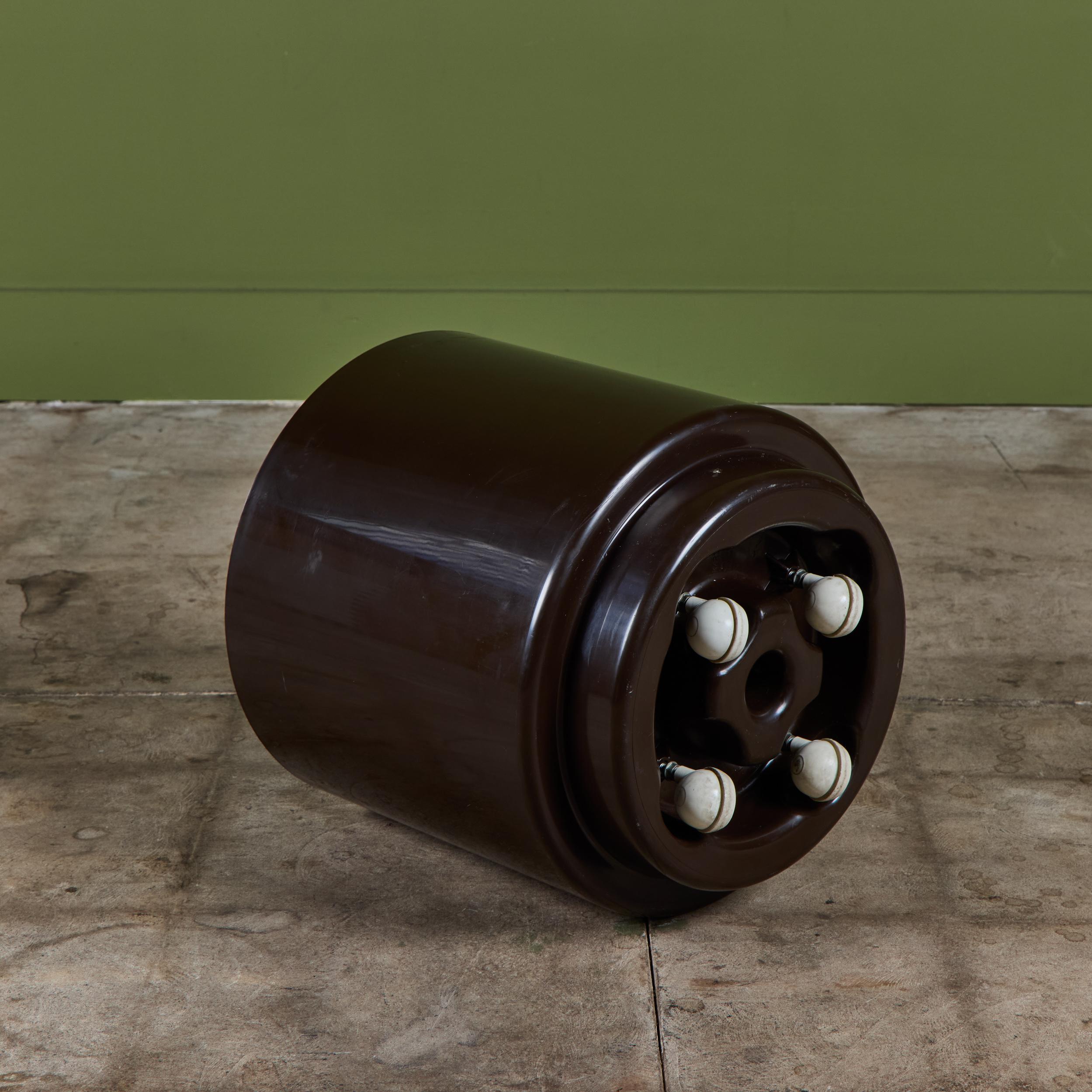 Brown Planter by Anna Castelli Ferrieri for Kartell For Sale 3