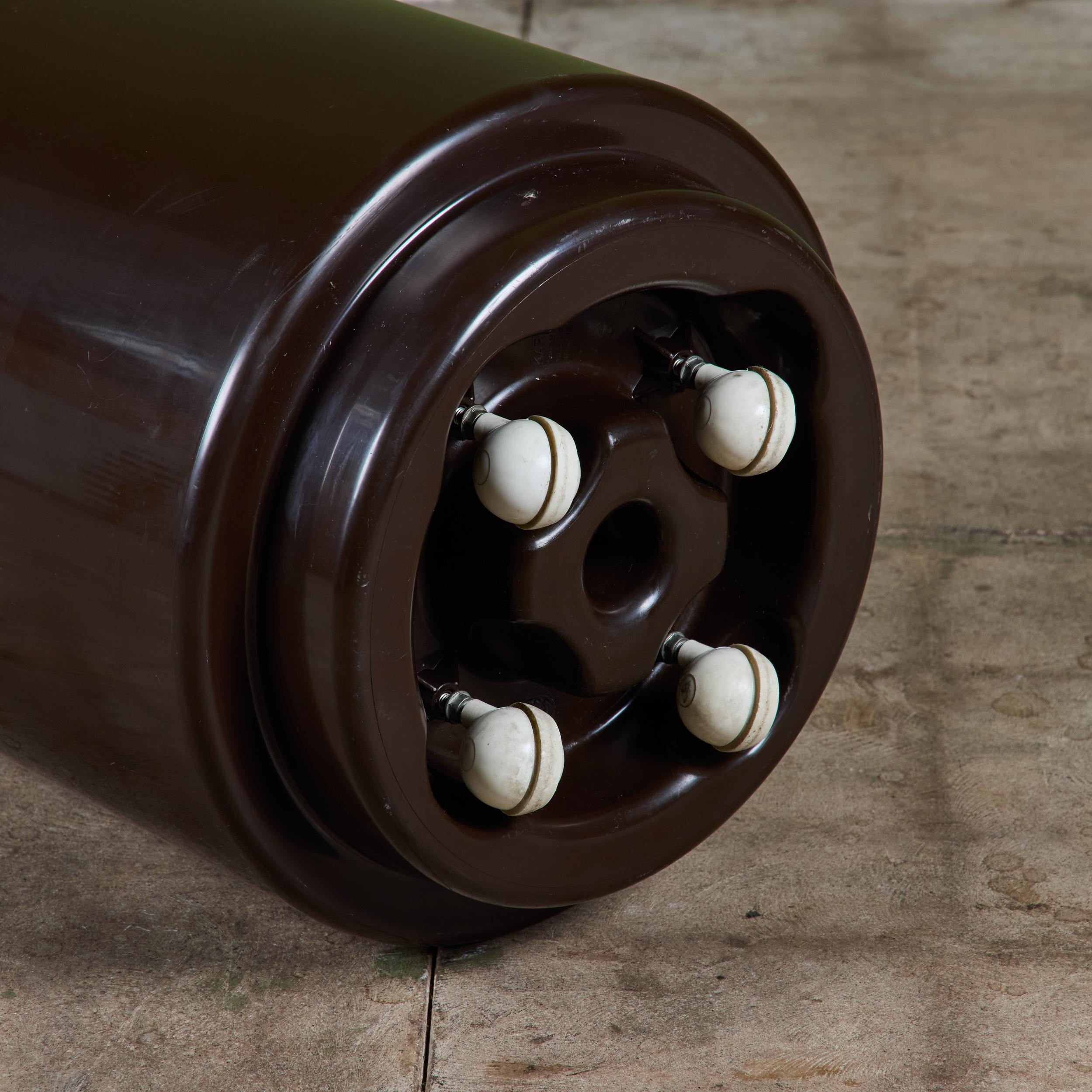 Brown Planter by Anna Castelli Ferrieri for Kartell For Sale 4