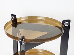 Brown Polycarbonate 1970s Trolley by Luigi Massoni for Fratelli Guzzini