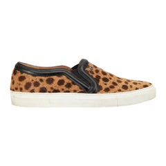 Brown Pony Hair Animal Print Trainers Size IT 38.5