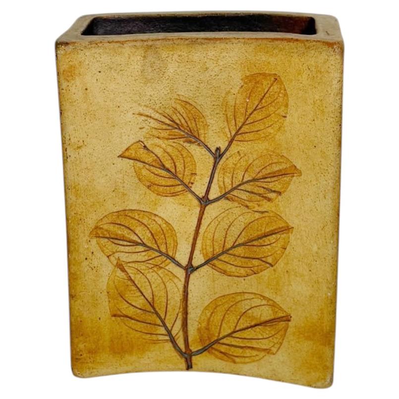 Vaso in ceramica marrone, Francia, anni ’60 in vendita