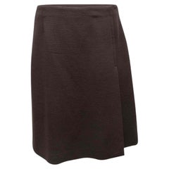 Brown Prada Knee-Length Wool Skirt Size IT 44
