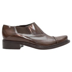 Brown Prada Leather Dress Shoes Size 37.5