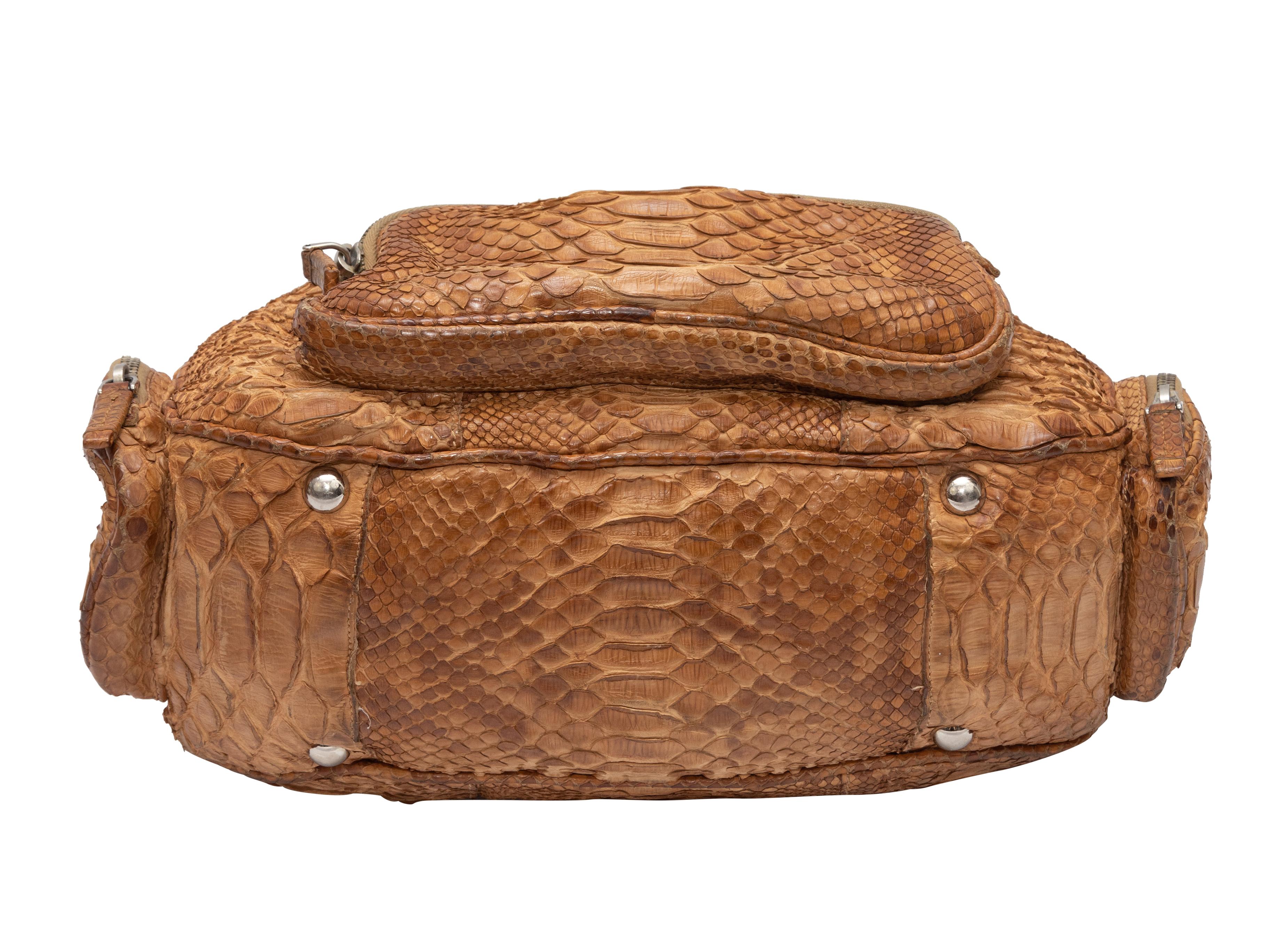 Women's Prada Brown Python Hobo Bag
