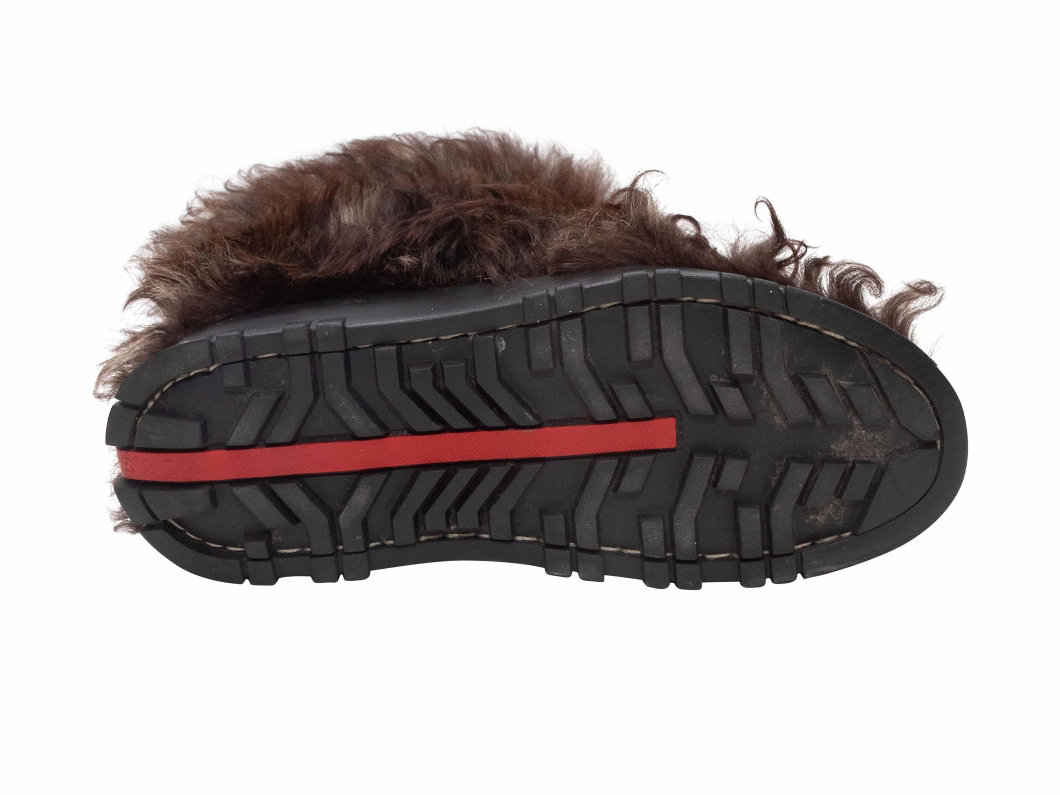 Brown Prada Sport Fur Boots Size 37 Pour femmes en vente
