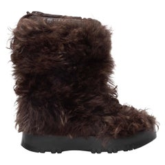 Brown Prada Sport Fur Boots Size 37