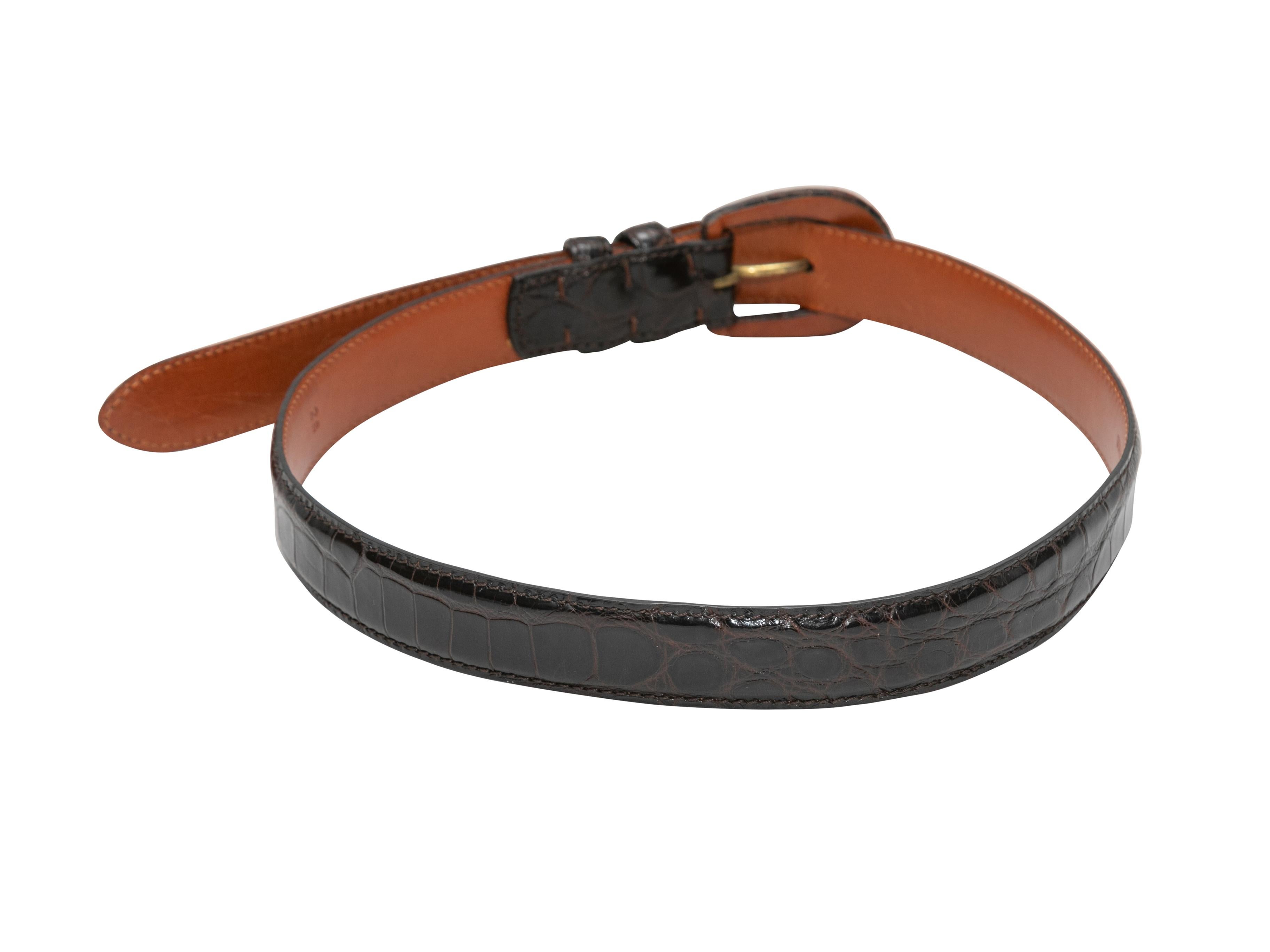 Brown Ralph Lauren Alligator Belt 1