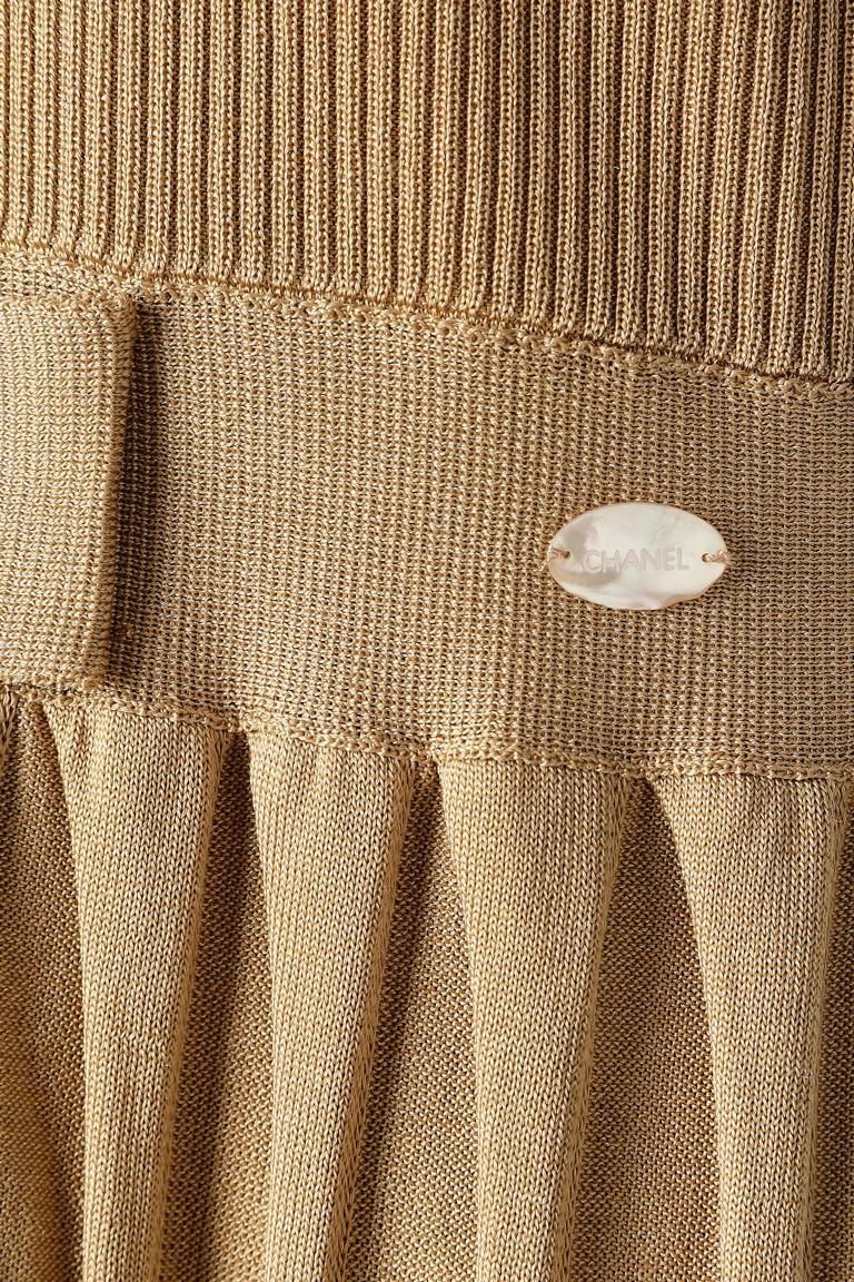 Women's Brown rayon knit top Chanel 