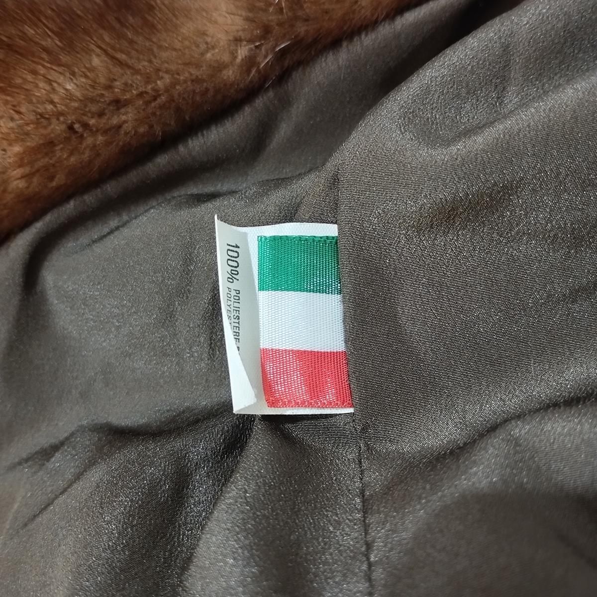 Cappotto marrone in vera pelliccia di visone A&M in vendita 2