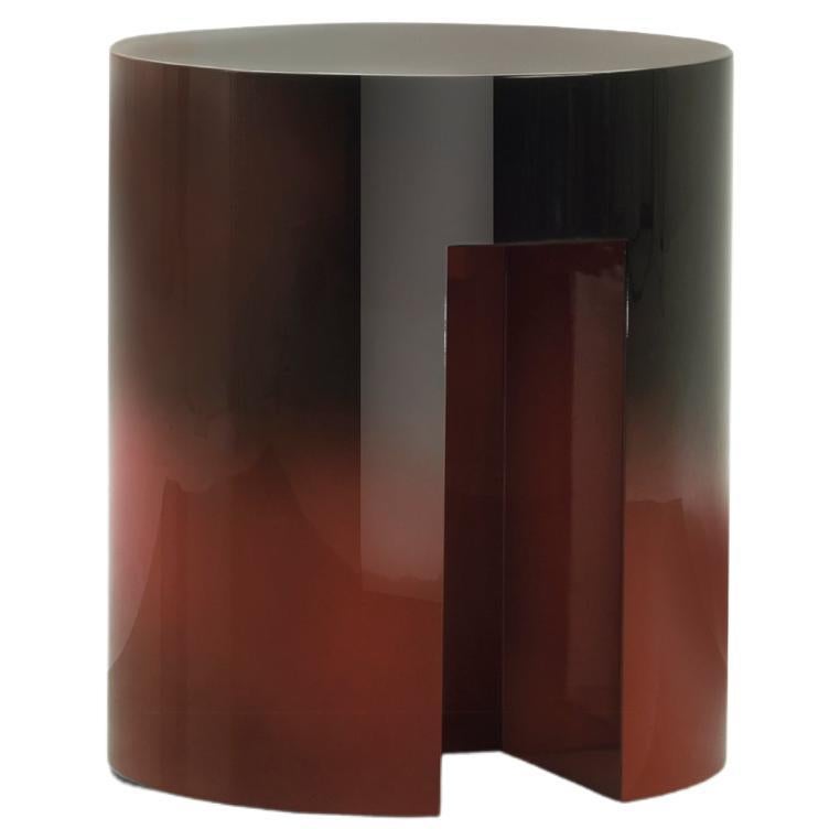 Brown Red Maryland Occasional Side Table by Somaschini